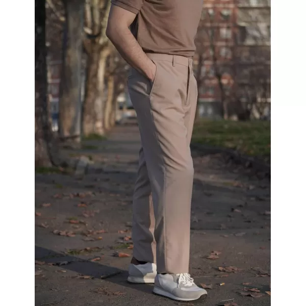 COOFANDY Men Classic Fit Dress Pant Casual Wrinkle Flat Front Pant Stretch Suit Pant