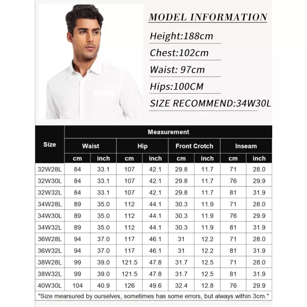 COOFANDY Men Classic Fit Dress Pant Casual Wrinkle Flat Front Pant Stretch Suit Pant