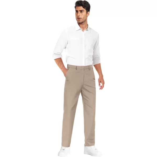 COOFANDY Men Classic Fit Dress Pant Casual Wrinkle Flat Front Pant Stretch Suit Pant