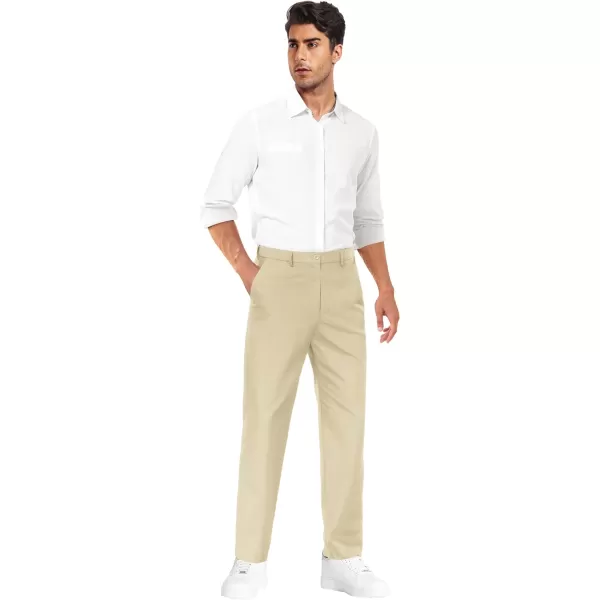 COOFANDY Men Classic Fit Dress Pant Casual Wrinkle Flat Front Pant Stretch Suit Pant