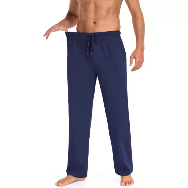 COOFANDY Men Cotton Yoga Pants Casual Sweatpants Jogger Open Bottom Lounge Pants with Pockets
