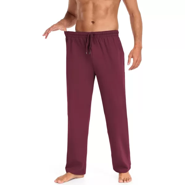 COOFANDY Men Cotton Yoga Pants Casual Sweatpants Jogger Open Bottom Lounge Pants with Pockets