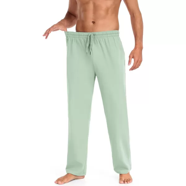 COOFANDY Men Cotton Yoga Pants Casual Sweatpants Jogger Open Bottom Lounge Pants with Pockets