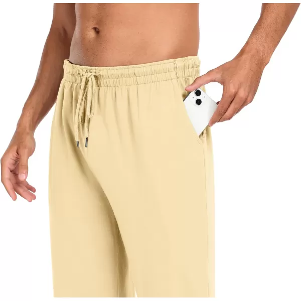 COOFANDY Men Cotton Yoga Pants Casual Sweatpants Jogger Open Bottom Lounge Pants with Pockets
