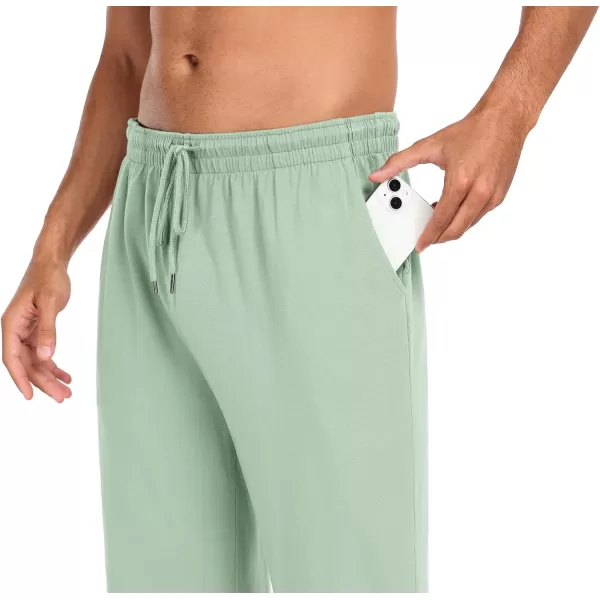 COOFANDY Men Cotton Yoga Pants Casual Sweatpants Jogger Open Bottom Lounge Pants with Pockets