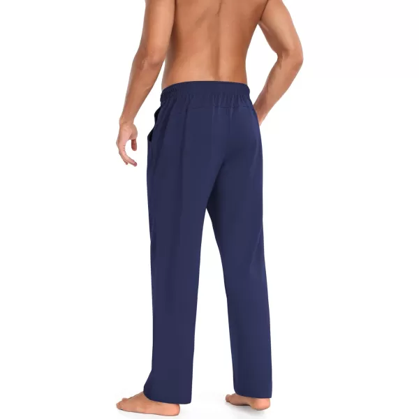 COOFANDY Men Cotton Yoga Pants Casual Sweatpants Jogger Open Bottom Lounge Pants with Pockets