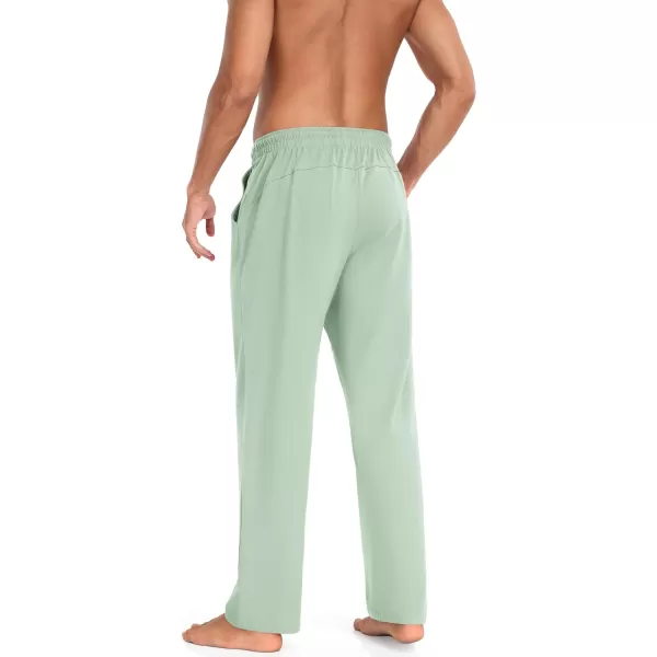 COOFANDY Men Cotton Yoga Pants Casual Sweatpants Jogger Open Bottom Lounge Pants with Pockets