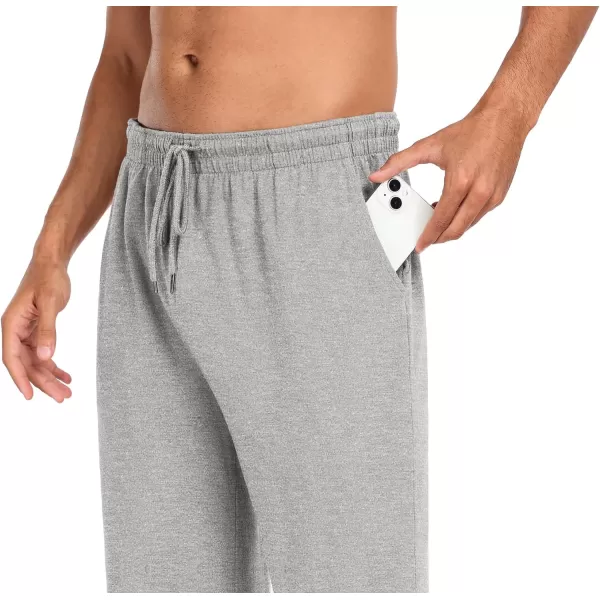 COOFANDY Men Cotton Yoga Pants Casual Sweatpants Jogger Open Bottom Lounge Pants with Pockets