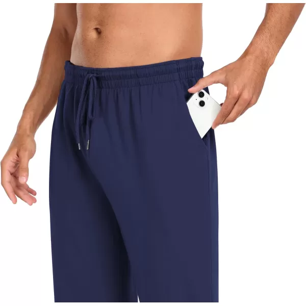 COOFANDY Men Cotton Yoga Pants Casual Sweatpants Jogger Open Bottom Lounge Pants with Pockets