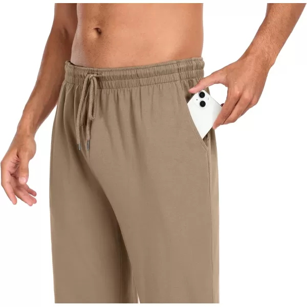 COOFANDY Men Cotton Yoga Pants Casual Sweatpants Jogger Open Bottom Lounge Pants with Pockets