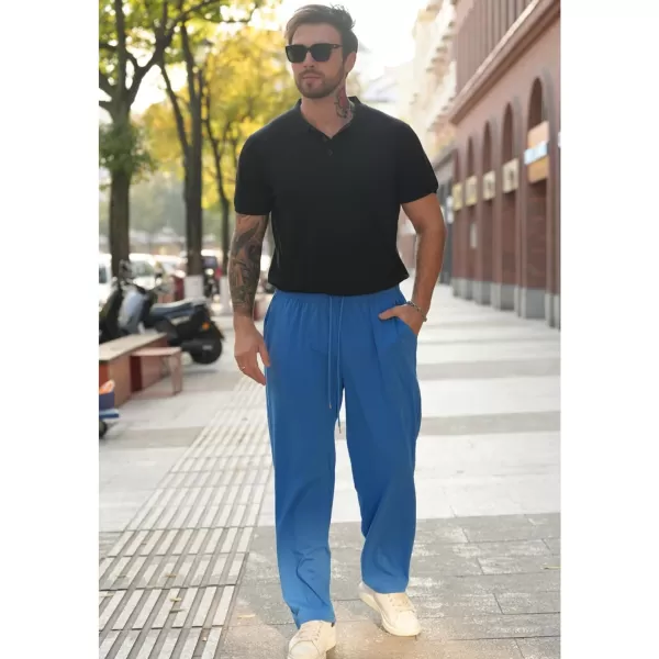 COOFANDY Men Cotton Yoga Pants Casual Sweatpants Jogger Open Bottom Lounge Pants with Pockets
