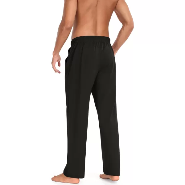 COOFANDY Men Cotton Yoga Pants Casual Sweatpants Jogger Open Bottom Lounge Pants with Pockets