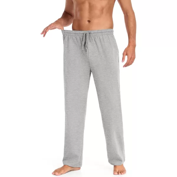 COOFANDY Men Cotton Yoga Pants Casual Sweatpants Jogger Open Bottom Lounge Pants with Pockets