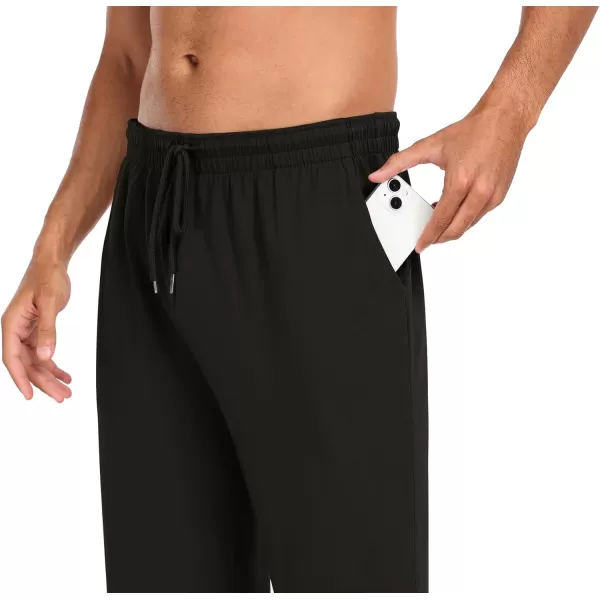 COOFANDY Men Cotton Yoga Pants Casual Sweatpants Jogger Open Bottom Lounge Pants with Pockets