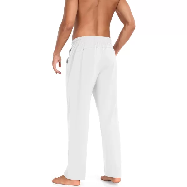 COOFANDY Men Cotton Yoga Pants Casual Sweatpants Jogger Open Bottom Lounge Pants with Pockets
