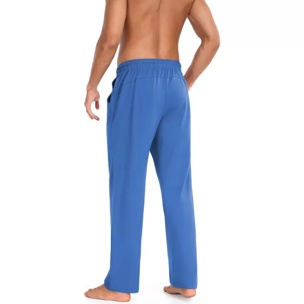 COOFANDY Men Cotton Yoga Pants Casual Sweatpants Jogger Open Bottom Lounge Pants with Pockets