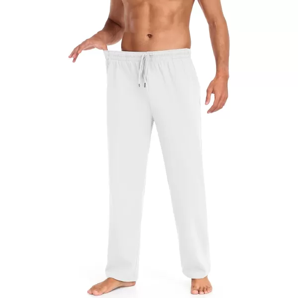 COOFANDY Men Cotton Yoga Pants Casual Sweatpants Jogger Open Bottom Lounge Pants with Pockets