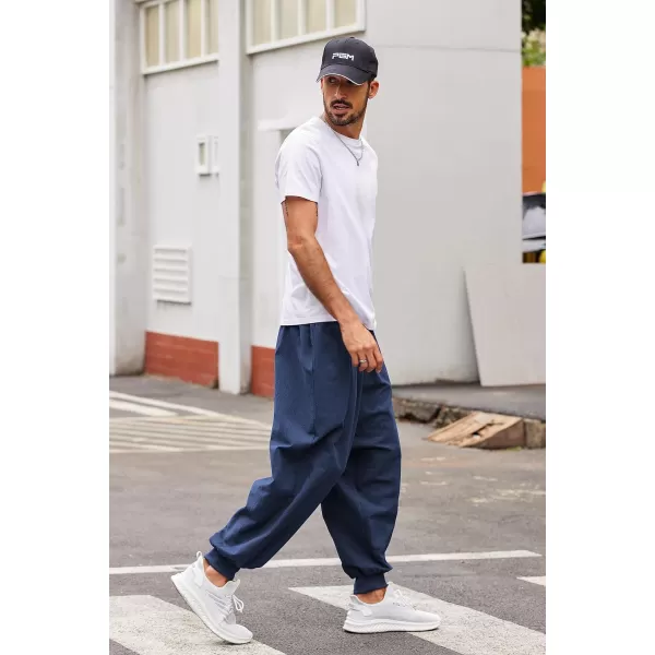 COOFANDY Men Hippie Harem Pants Baggy Linen Boho Yoga Casual Drop Crotch Trouser