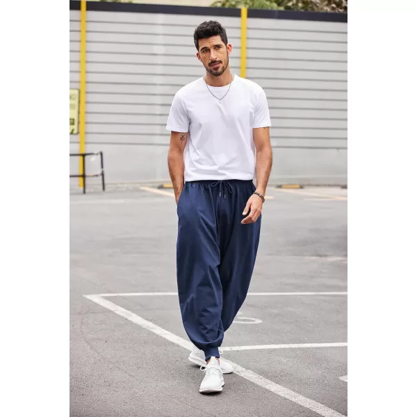 COOFANDY Men Hippie Harem Pants Baggy Linen Boho Yoga Casual Drop Crotch Trouser