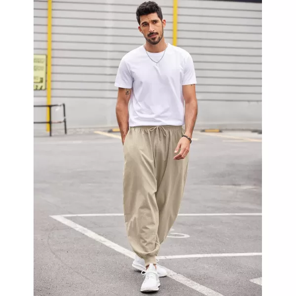COOFANDY Men Hippie Harem Pants Baggy Linen Boho Yoga Casual Drop Crotch Trouser