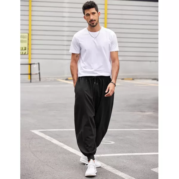 COOFANDY Men Hippie Harem Pants Baggy Linen Boho Yoga Casual Drop Crotch Trouser