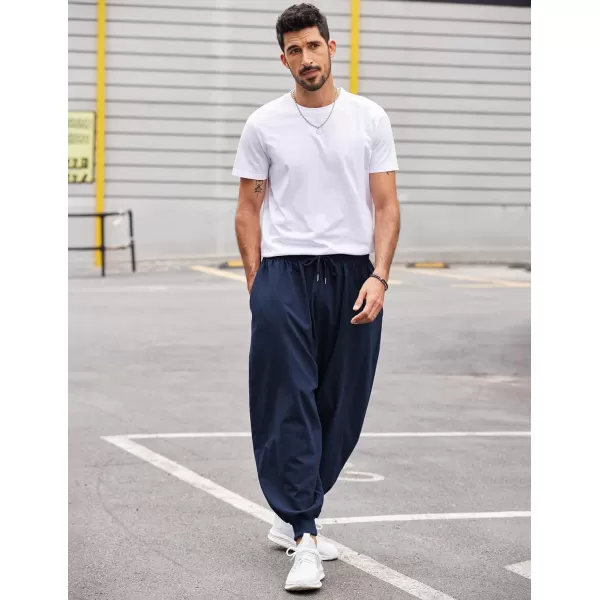COOFANDY Men Hippie Harem Pants Baggy Linen Boho Yoga Casual Drop Crotch Trouser