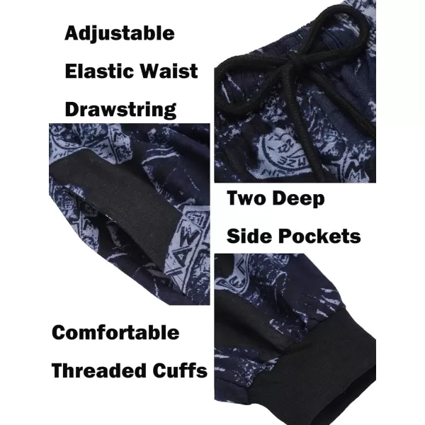 COOFANDY Men Hippie Harem Pants Baggy Linen Boho Yoga Casual Drop Crotch Trouser