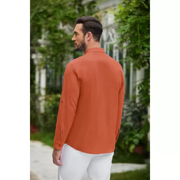 COOFANDY Men Linen Cotton Shirts Beach Hippie Renaissance Medieval Long Sleeve Lace Up Costume