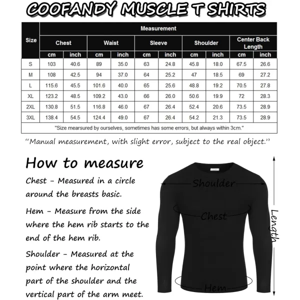 COOFANDY Men's 2 Pack Muscle T-Shirt Stretch Long Sleeve Gym Workout Bodybuilding Training Tee Shirts Casual Hipster Tops