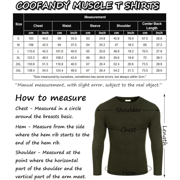 COOFANDY Men's 2 Pack Muscle T-Shirt Stretch Long Sleeve Gym Workout Bodybuilding Training Tee Shirts Casual Hipster Tops