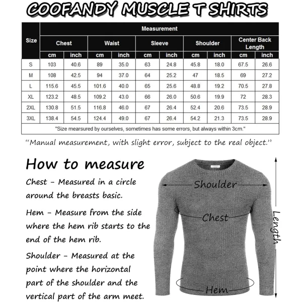 COOFANDY Men's 2 Pack Muscle T-Shirt Stretch Long Sleeve Gym Workout Bodybuilding Training Tee Shirts Casual Hipster Tops