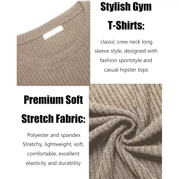 COOFANDY Men's 2 Pack Muscle T-Shirt Stretch Long Sleeve Gym Workout Bodybuilding Training Tee Shirts Casual Hipster Tops