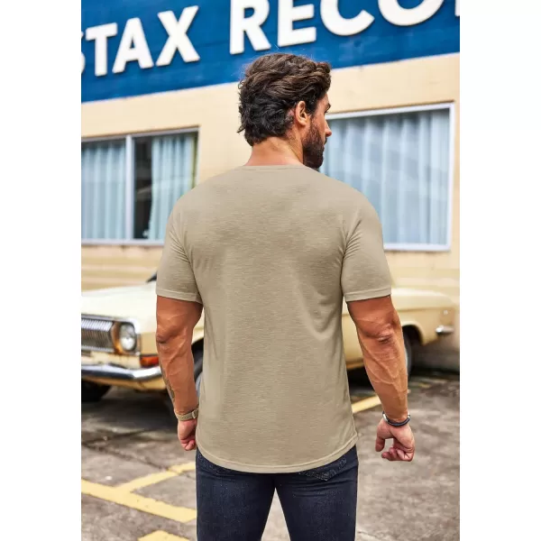 COOFANDY Mens 2 Pack Muscle V Neck T Shirt Fitted Gym Workout Short Sleeve Tee
