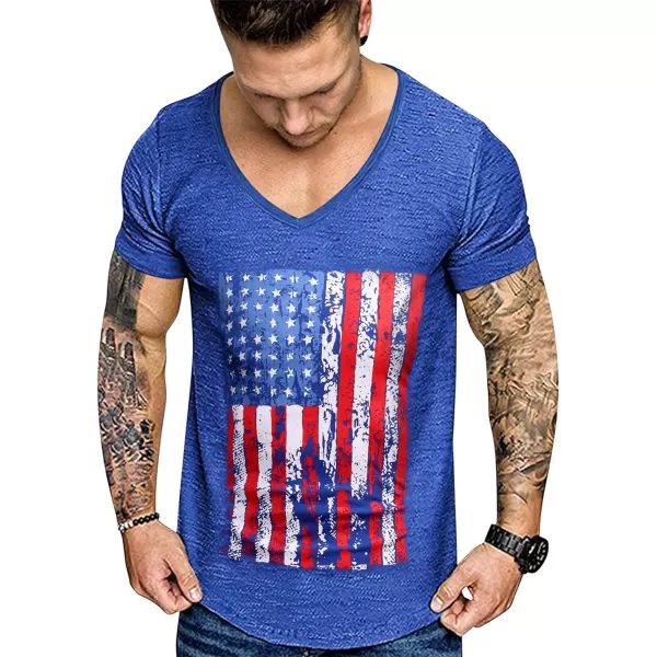 COOFANDY Mens 2 Pack Muscle V Neck T Shirt Fitted Gym Workout Short Sleeve Tee