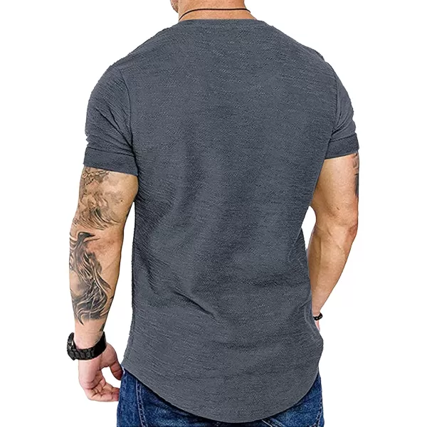 COOFANDY Mens 2 Pack Muscle V Neck T Shirt Fitted Gym Workout Short Sleeve Tee)