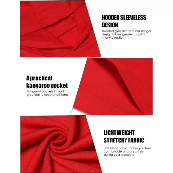 COOFANDY Men's 2 Pack Workout Hooded Tank Tops Bodybuilding Muscle Cut Off T Shirt Sleeveless Gym Hoodies