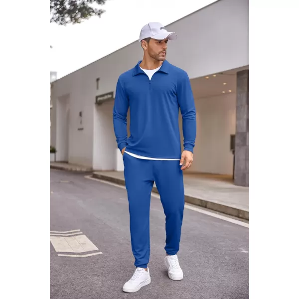 COOFANDY Men's 2 Piece Tracksuit Set Jogging Sweatsuit Workout Athletic Casual Quarter Zip Suit