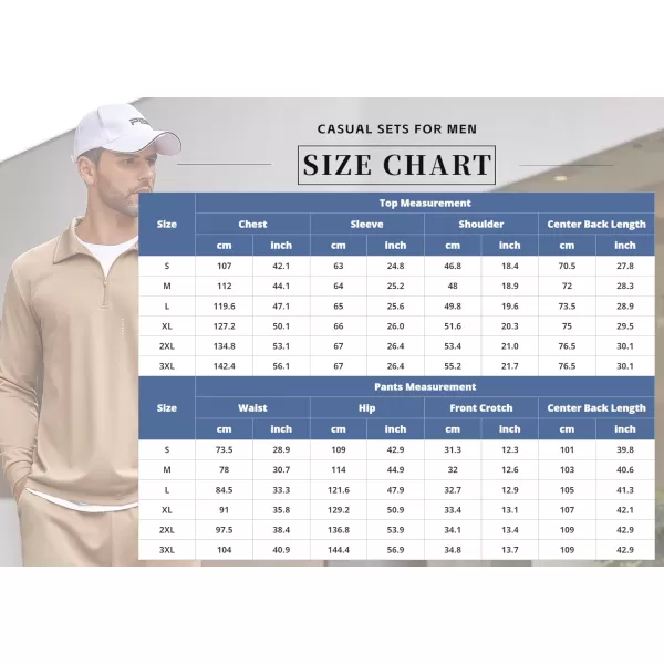 COOFANDY Men's 2 Piece Tracksuit Set Jogging Sweatsuit Workout Athletic Casual Quarter Zip Suit