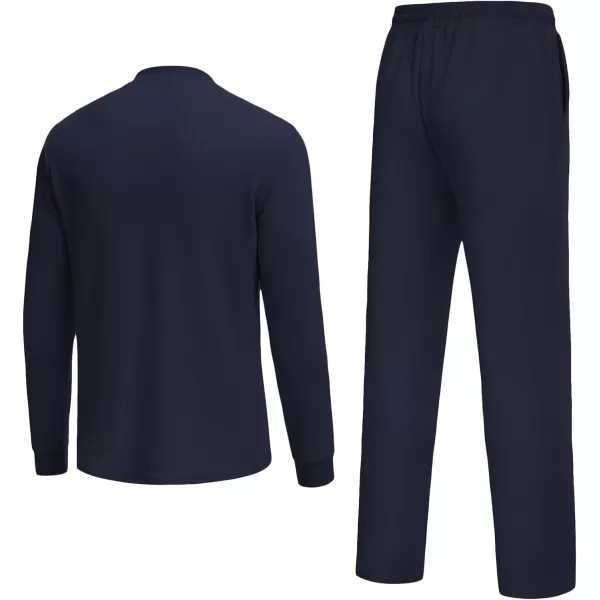COOFANDY Men's 2 Piece Tracksuit Set Polo Athletic Sweatsuit Quarter Zip Jogging Long Sleeve Casual Sports Outfits