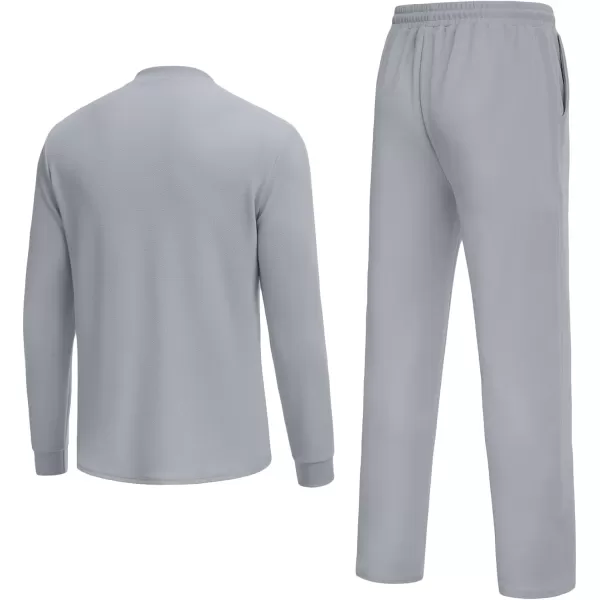 COOFANDY Men's 2 Piece Tracksuit Set Polo Athletic Sweatsuit Quarter Zip Jogging Long Sleeve Casual Sports Outfits