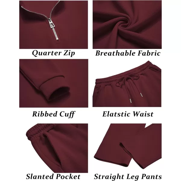 COOFANDY Men's 2 Piece Tracksuit Set Polo Athletic Sweatsuit Quarter Zip Jogging Long Sleeve Casual Sports Outfits