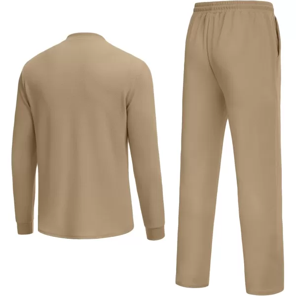 COOFANDY Men's 2 Piece Tracksuit Set Polo Athletic Sweatsuit Quarter Zip Jogging Long Sleeve Casual Sports Outfits