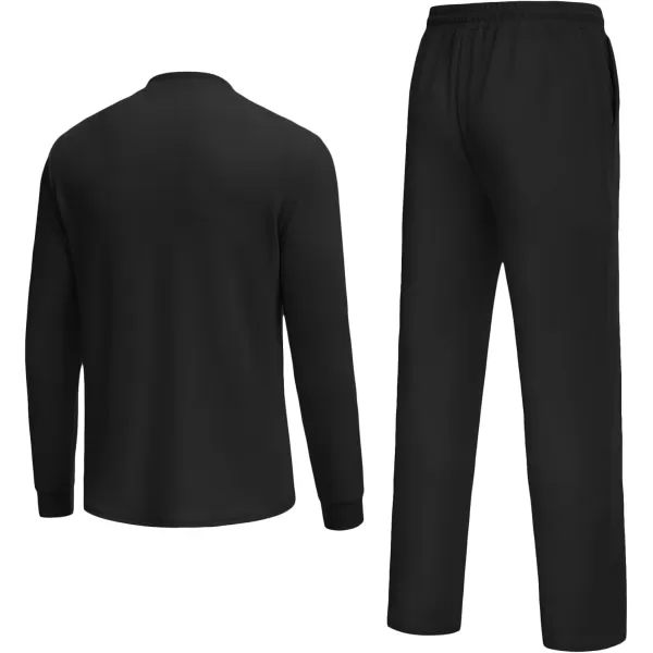 COOFANDY Men's 2 Piece Tracksuit Set Polo Athletic Sweatsuit Quarter Zip Jogging Long Sleeve Casual Sports Outfits