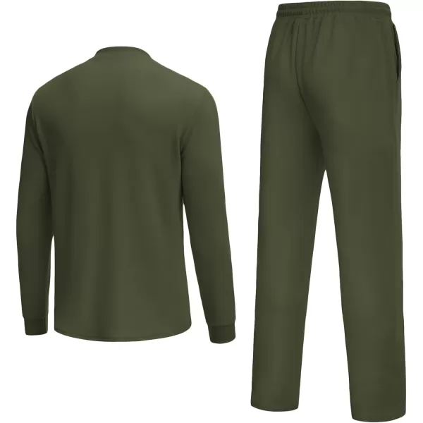 COOFANDY Men's 2 Piece Tracksuit Set Polo Athletic Sweatsuit Quarter Zip Jogging Long Sleeve Casual Sports Outfits
