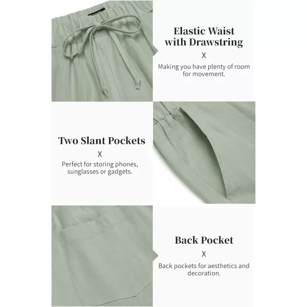 COOFANDY Men's 2 Pieces Cotton Linen Set Long Sleeve Henley Shirts Casual Beach Pants With Pockets Summer Yoga Outfits
