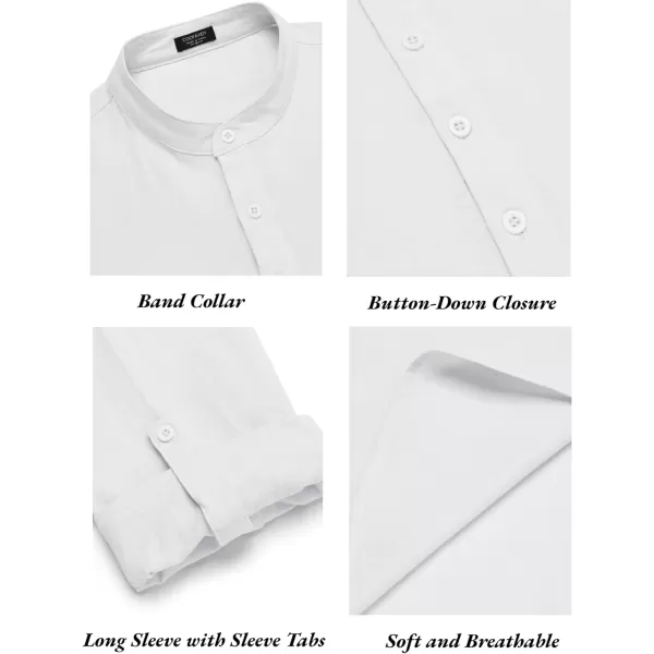 COOFANDY Men's 2 Pieces Cotton Linen Set Long Sleeve Henley Shirts Casual Beach Pants With Pockets Summer Yoga Outfits