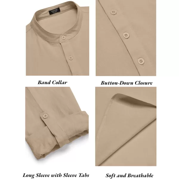 COOFANDY Men's 2 Pieces Cotton Linen Set Long Sleeve Henley Shirts Casual Beach Pants With Pockets Summer Yoga Outfits