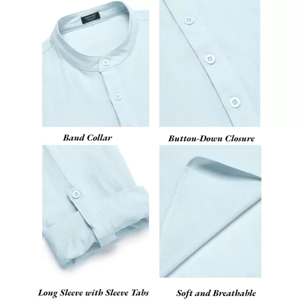 COOFANDY Men's 2 Pieces Cotton Linen Set Long Sleeve Henley Shirts Casual Beach Pants With Pockets Summer Yoga Outfits