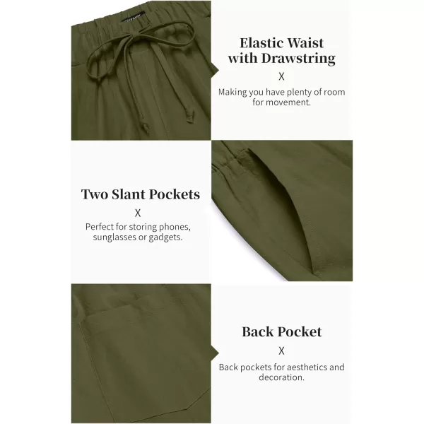 COOFANDY Men's 2 Pieces Cotton Linen Set Long Sleeve Henley Shirts Casual Beach Pants With Pockets Summer Yoga Outfits