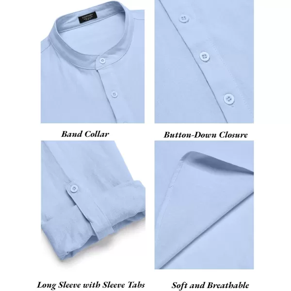 COOFANDY Men's 2 Pieces Cotton Linen Set Long Sleeve Henley Shirts Casual Beach Pants With Pockets Summer Yoga Outfits